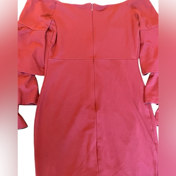 GIANNI BINI Spice Cinnamon Tinsley Tiered Ruffle Sleeved Dress; size small - Picture 4 of 6